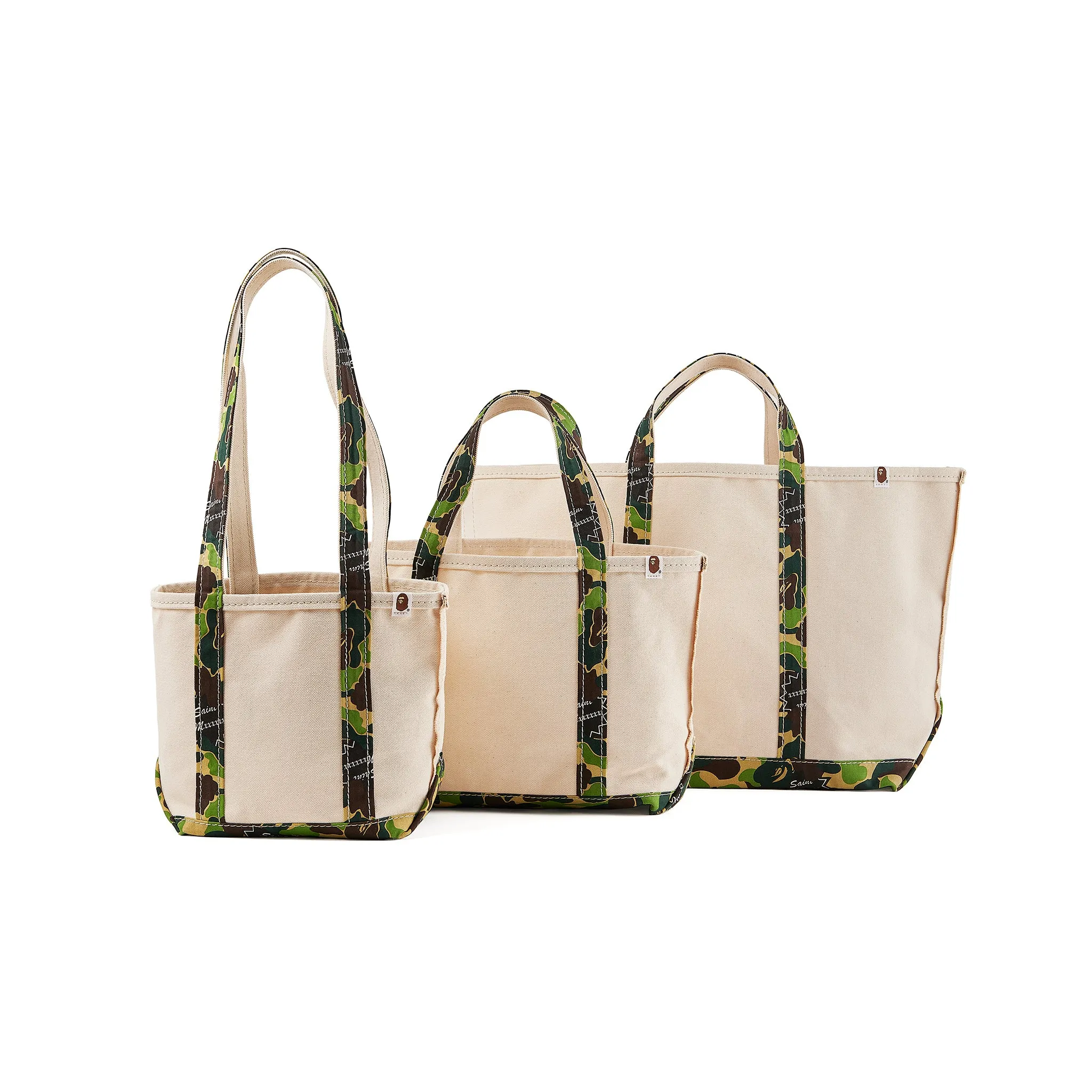 A BATHING APE® AP_TOTE BAG/SMALL / WHITE CAMO