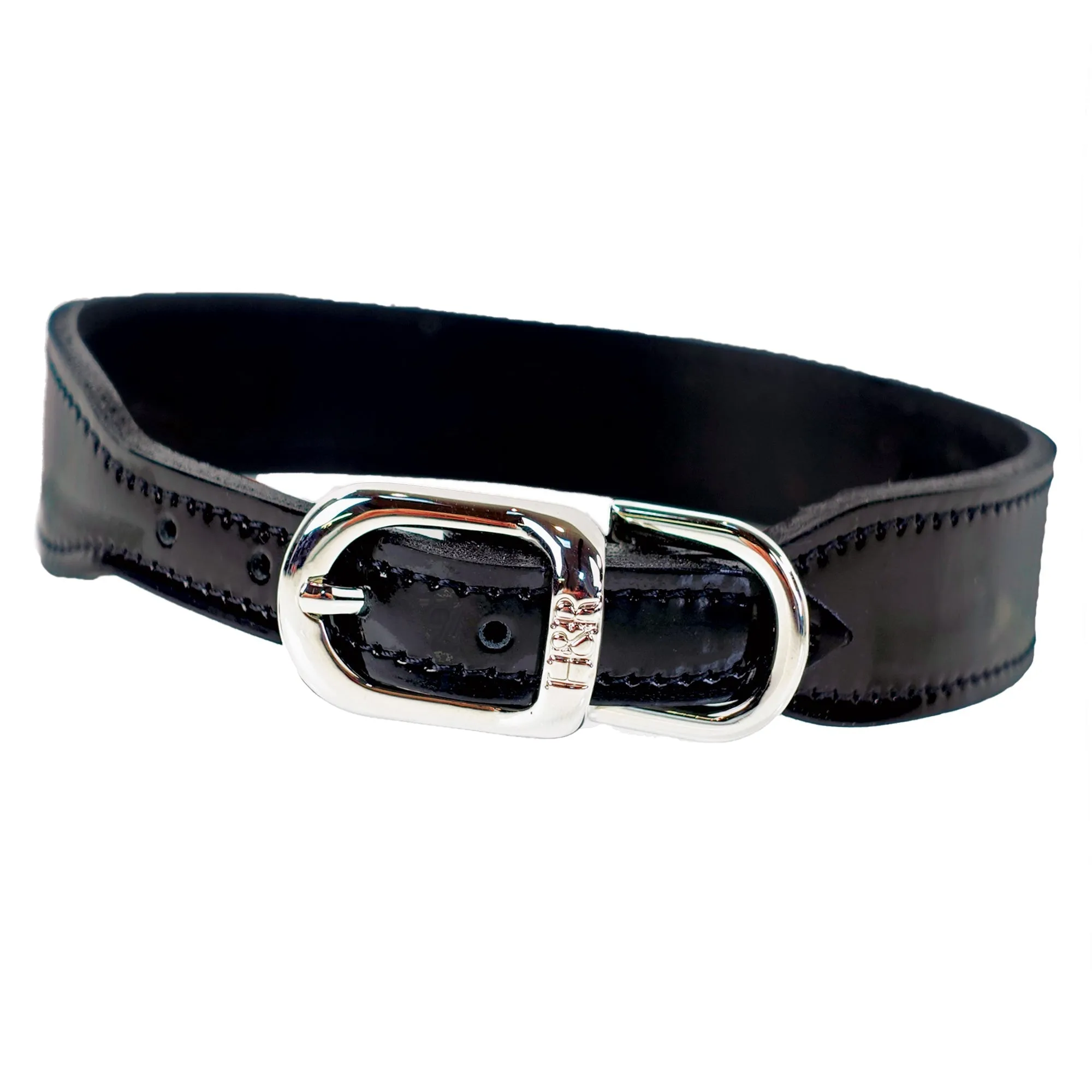 After Eight Dog Collar in Black Patent