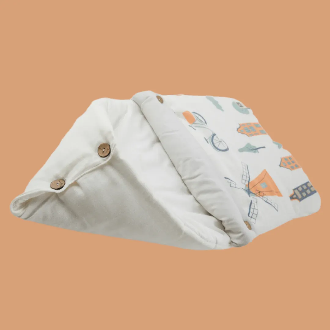 Awesome Amsterdam Baby Carrier Nest (Muslin) -Carrying Nest Bag Portable Travelling Bed for Infants for 0-4 Months