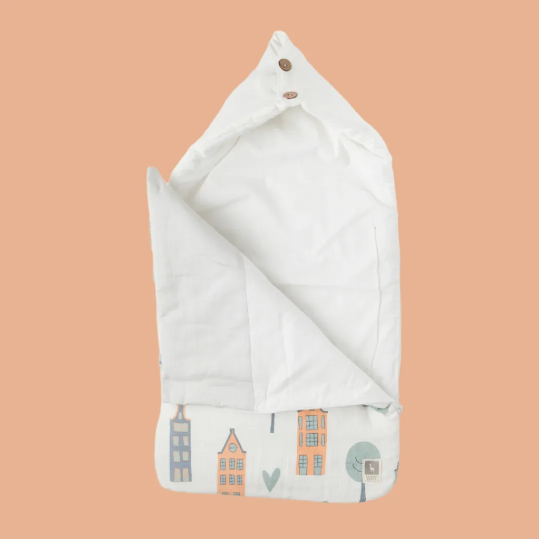 Awesome Amsterdam Baby Carrier Nest (Muslin) -Carrying Nest Bag Portable Travelling Bed for Infants for 0-4 Months