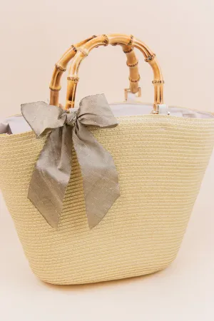 Brynn Straw Bow Tote