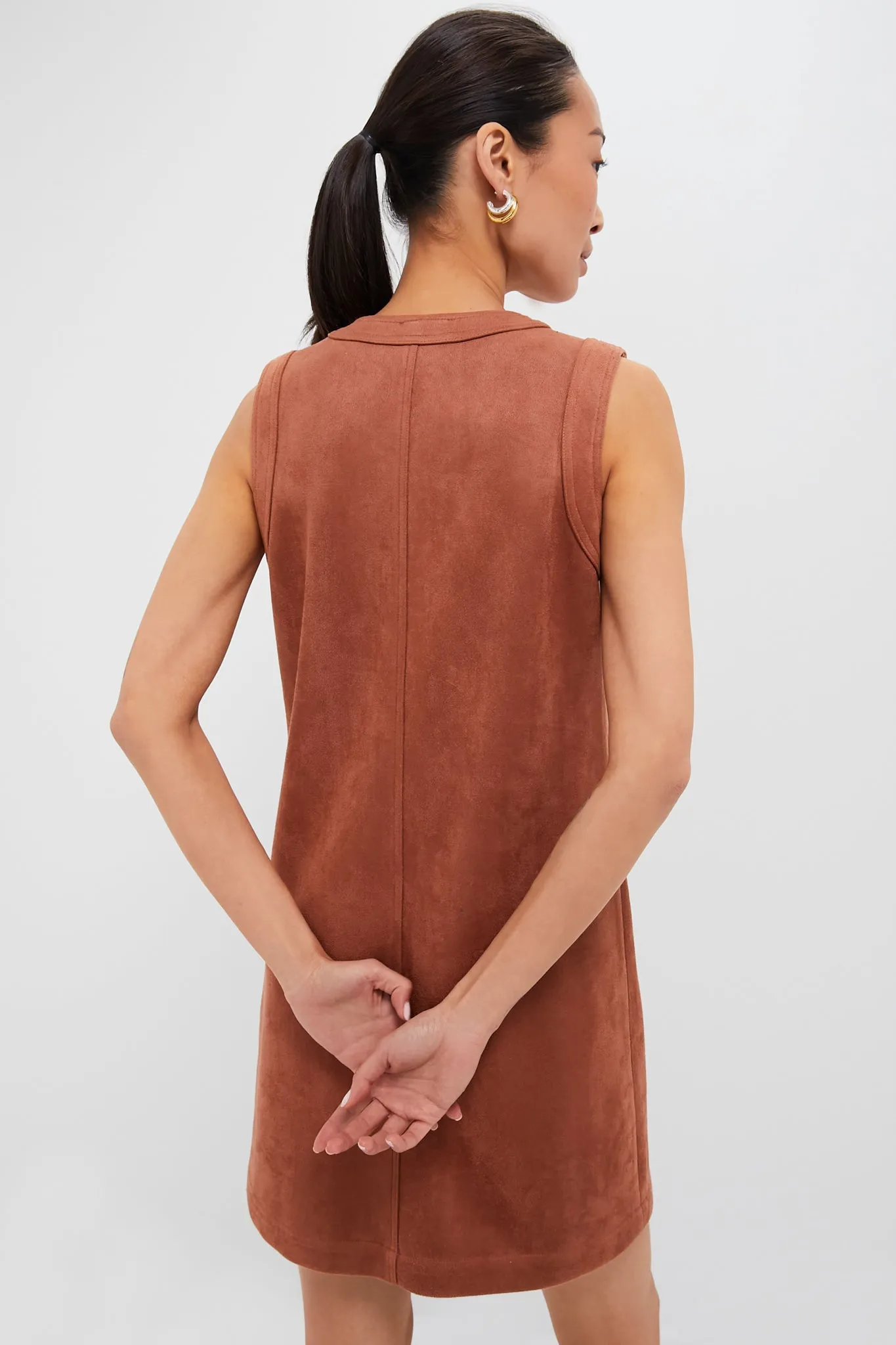 Cognac Suede Ollie Dress