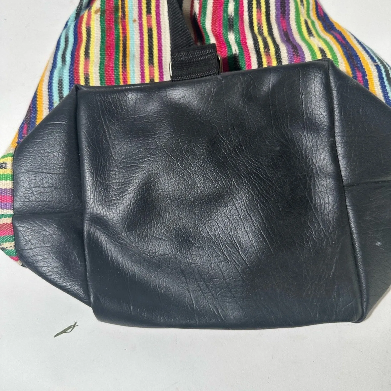 Colorful Striped Drawstring Backpack
