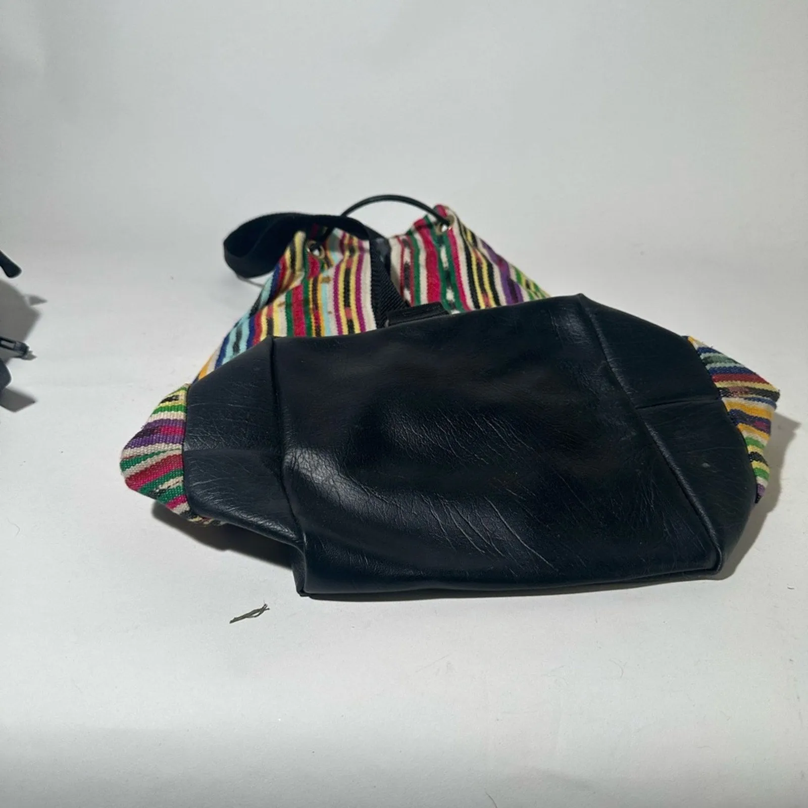 Colorful Striped Drawstring Backpack