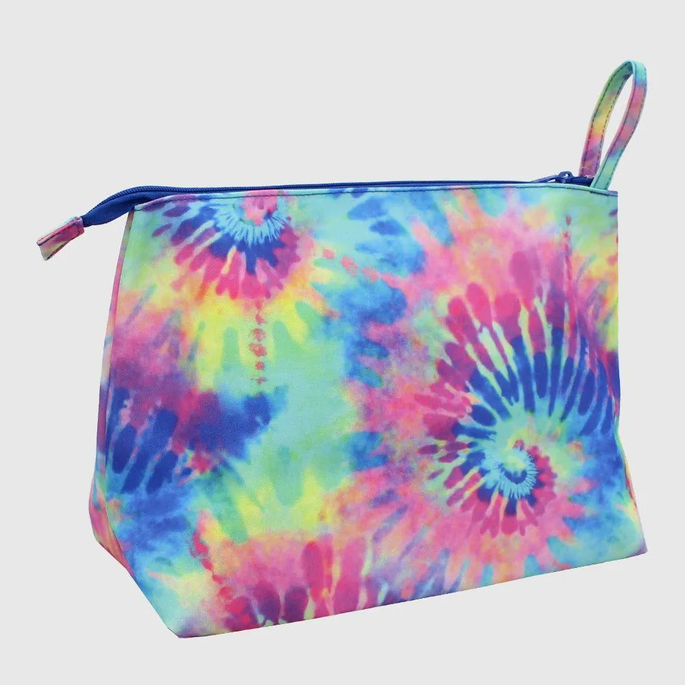Cubs Colorful Tie Dye Pink & Turquoise Large Pouch