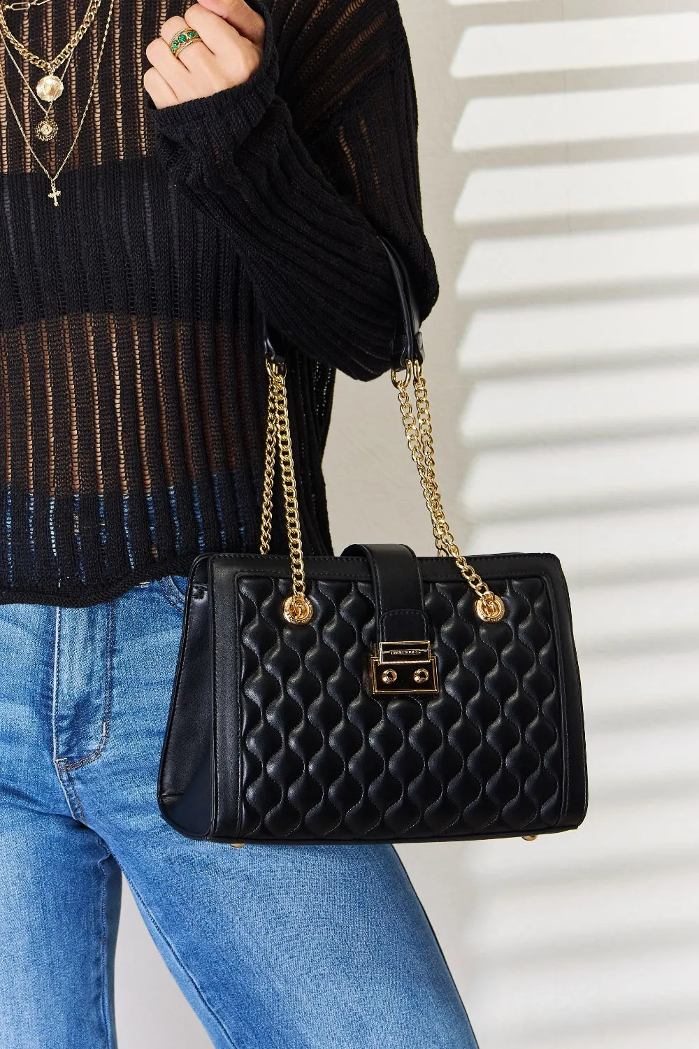 Daily Luxury Quilted PU Leather Handbag