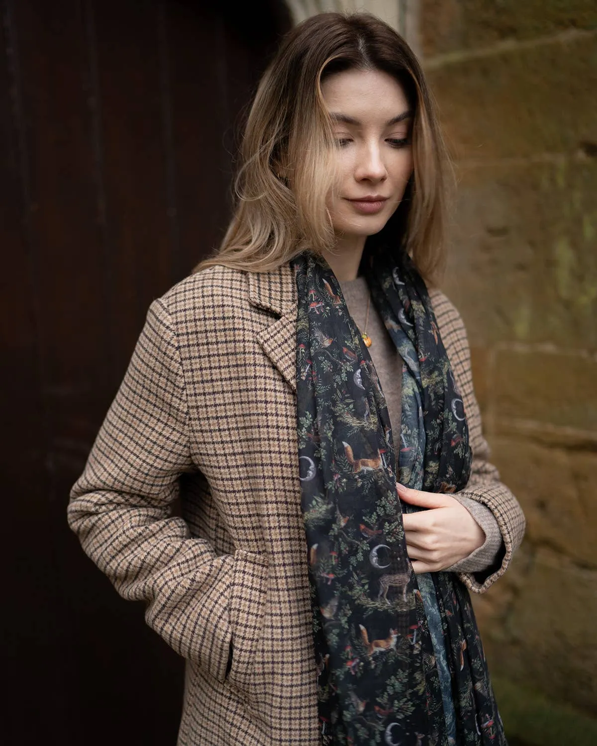 Fable - A Night's Tale Woodland Lightweight Scarf Midnight