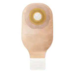 Hollister 8181 Premier 1-Piece Drainable Ostomy Pouch Flat Flexwear Barrier, Lock 'N Roll Closure, Tape, Filter Beige Up To 2-1/2" (Up To 64mm) Opening 12" (30cm) Length