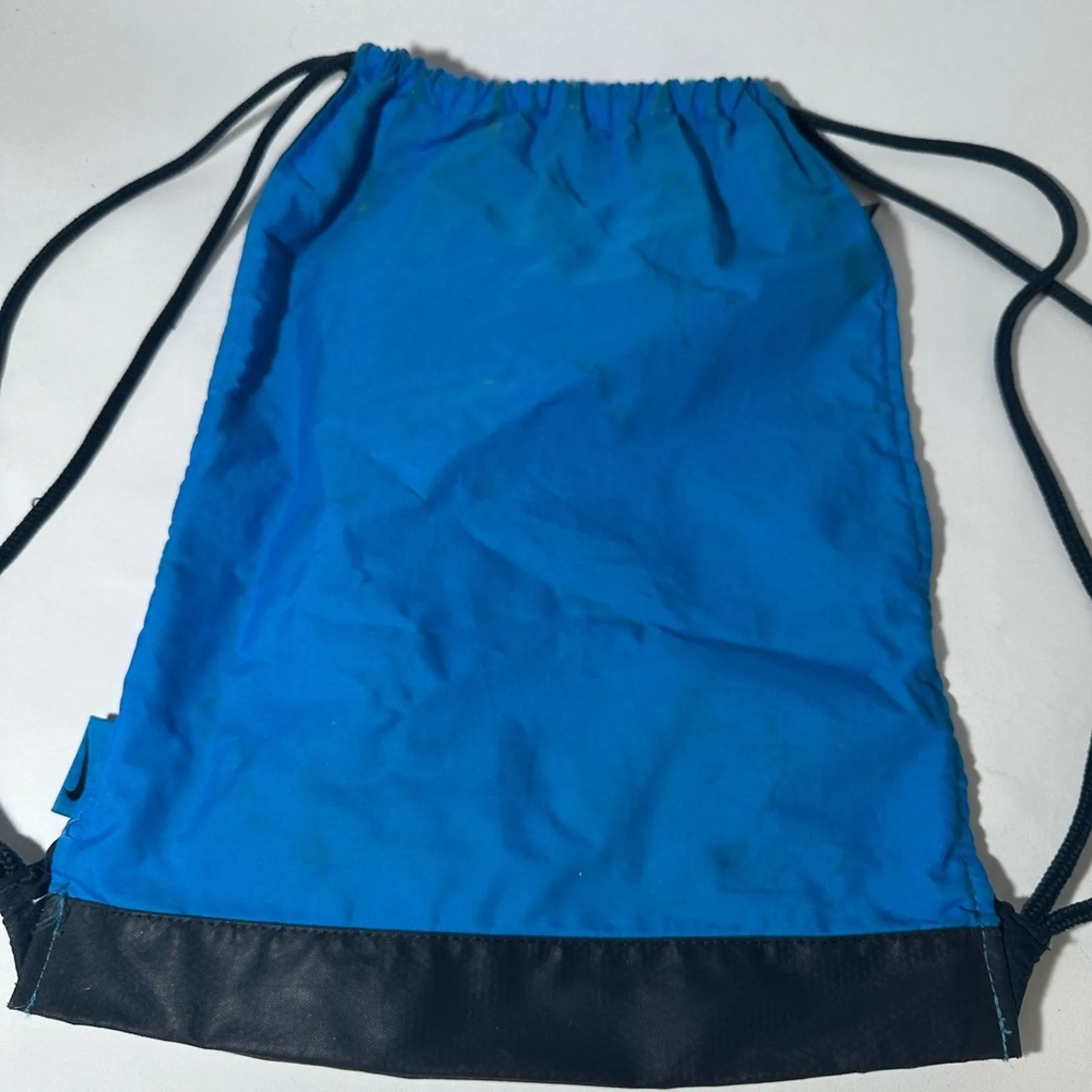 Nike Blue and Black Backpack with Lightweight Design and Drawstring Closure