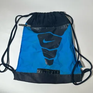 Nike Blue and Black Backpack with Lightweight Design and Drawstring Closure