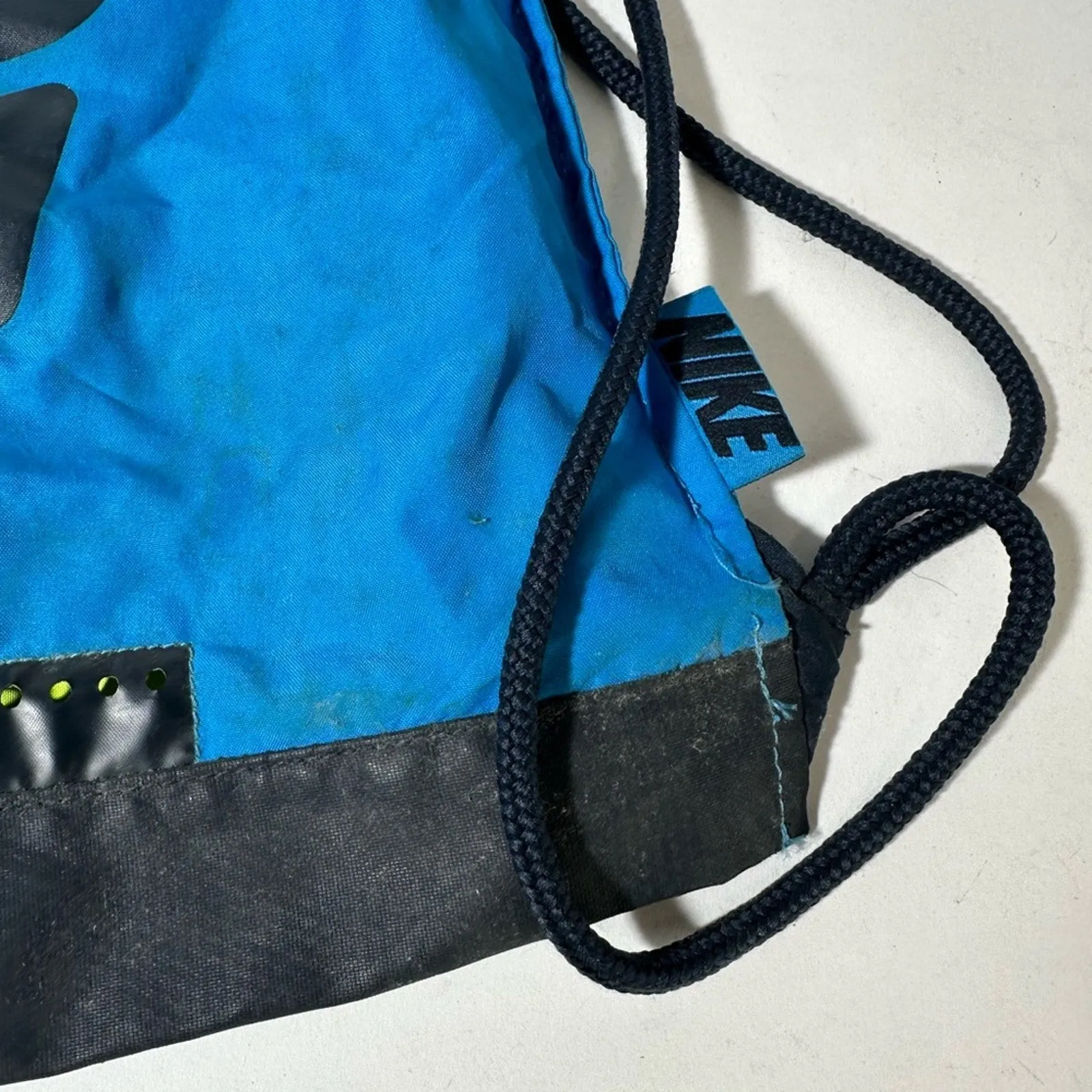 Nike Blue and Black Backpack with Lightweight Design and Drawstring Closure