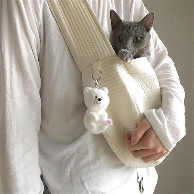 On An Adventure Pet Canvas Sling Bag