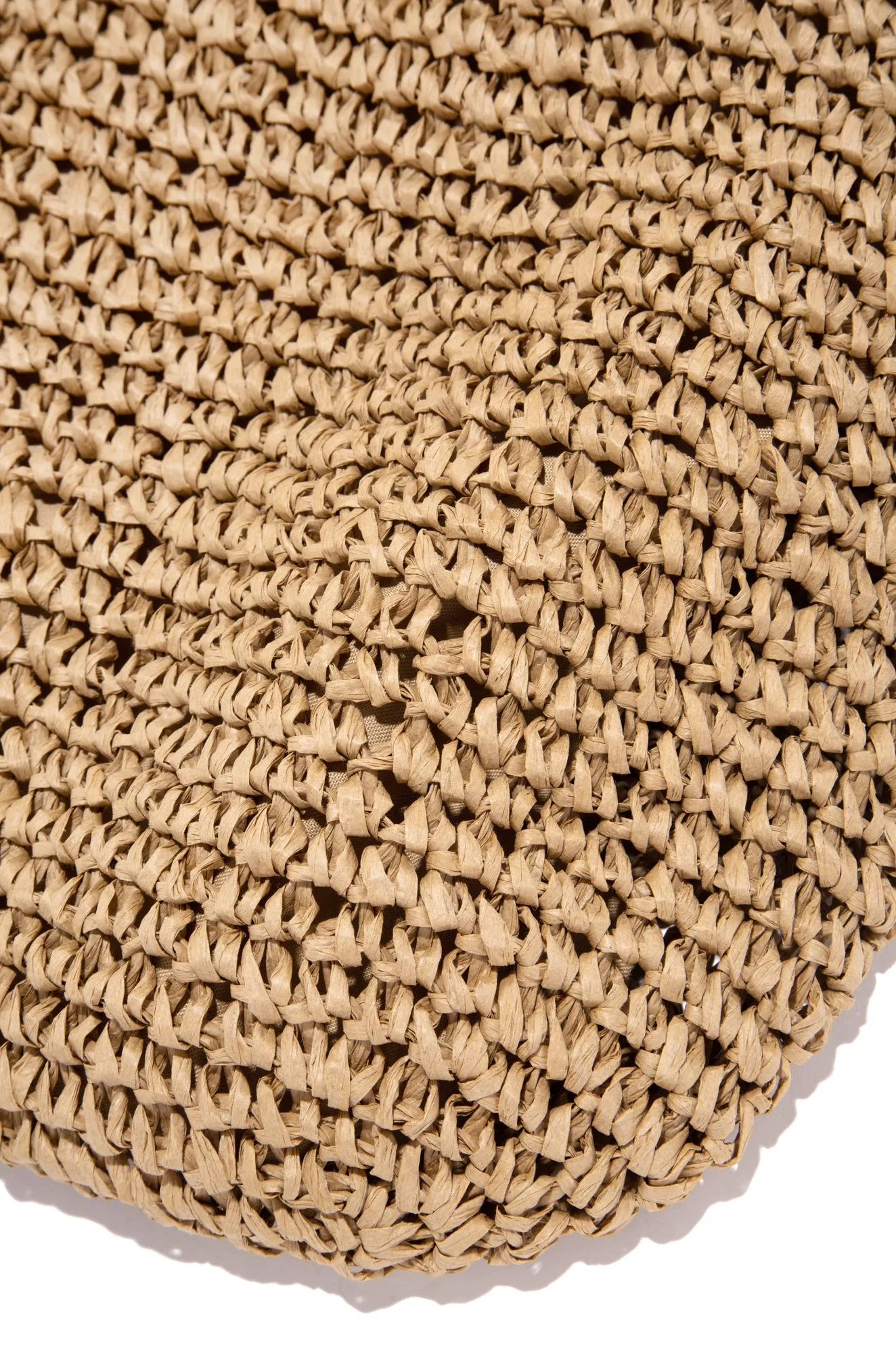 Playa Tulum Woven Straw Shoulder Beach Bag - Tan
