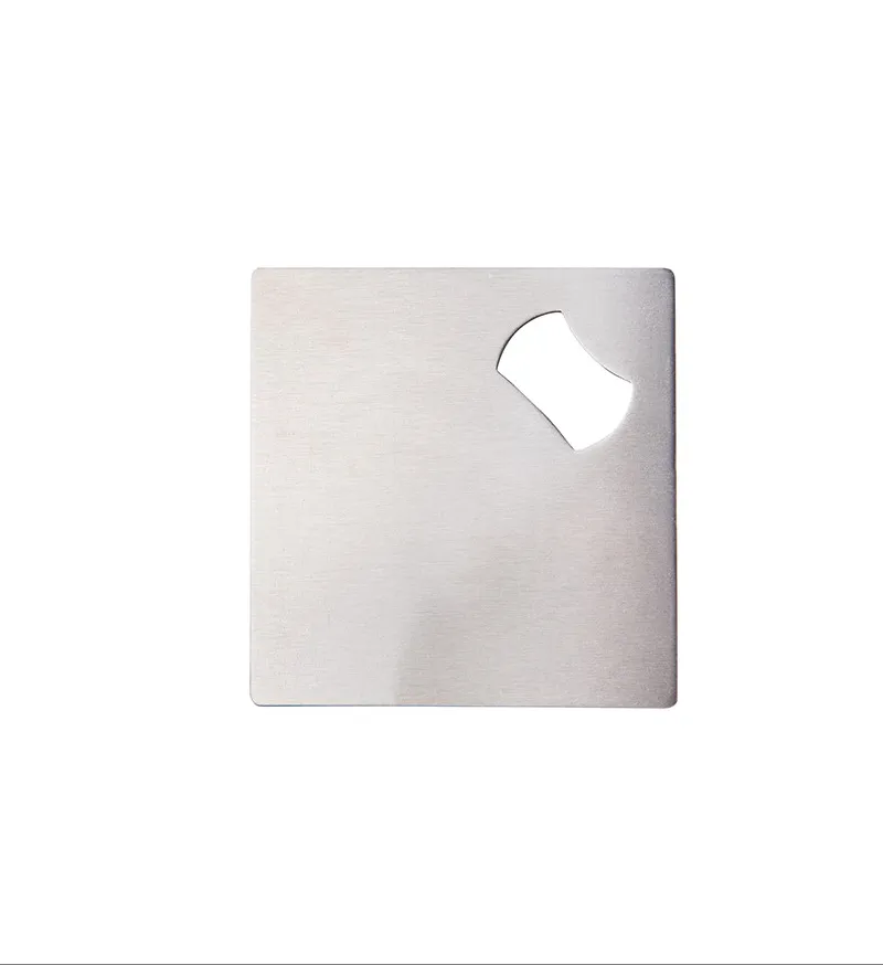 Stainless Steel 3.5" X 3.5" Square Bottle Opener