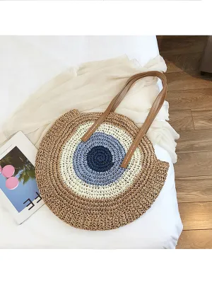 Straw Circle Tote