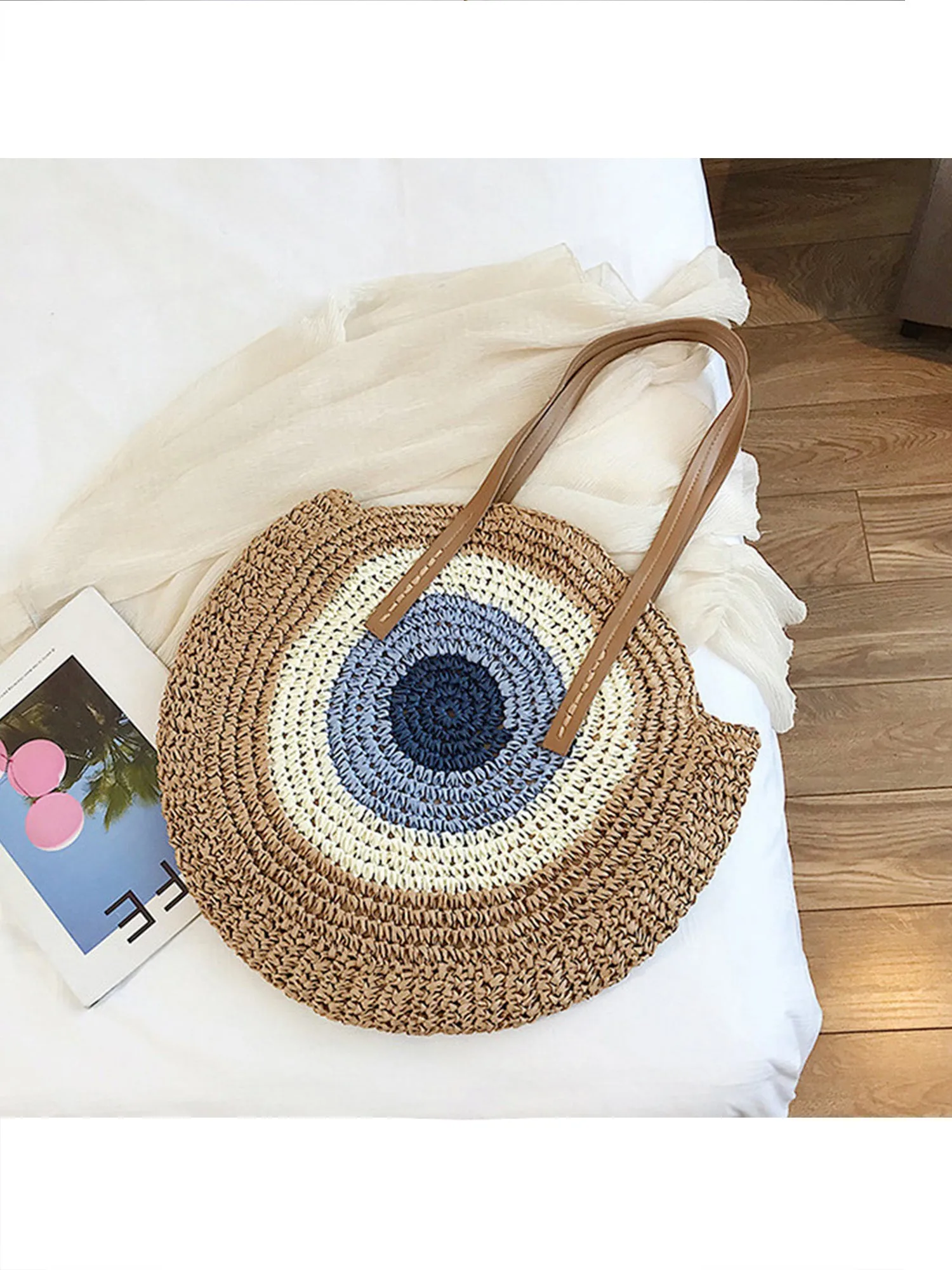 Straw Circle Tote