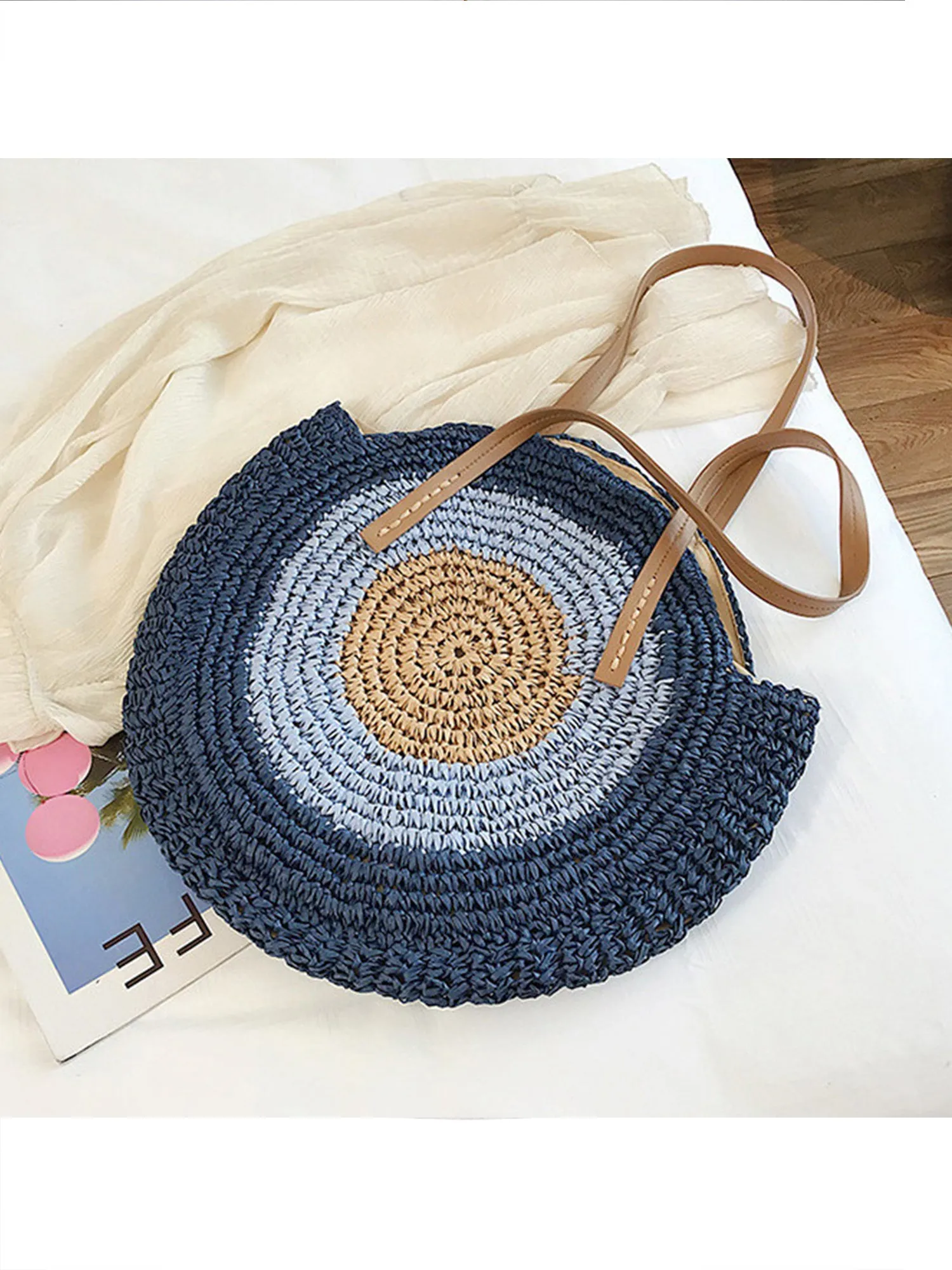 Straw Circle Tote