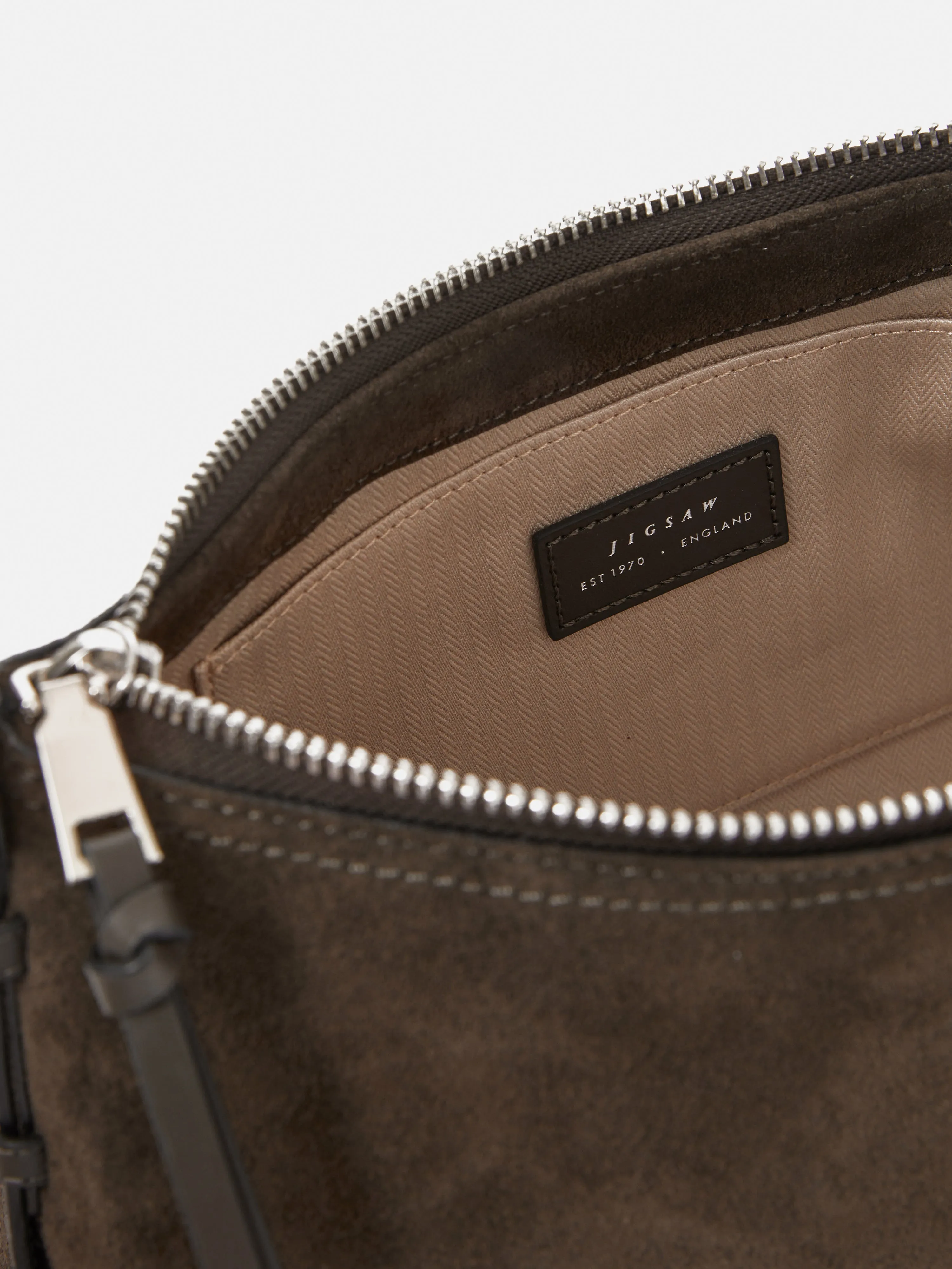 Trafalgar Suede Shoulder Bag | Khaki