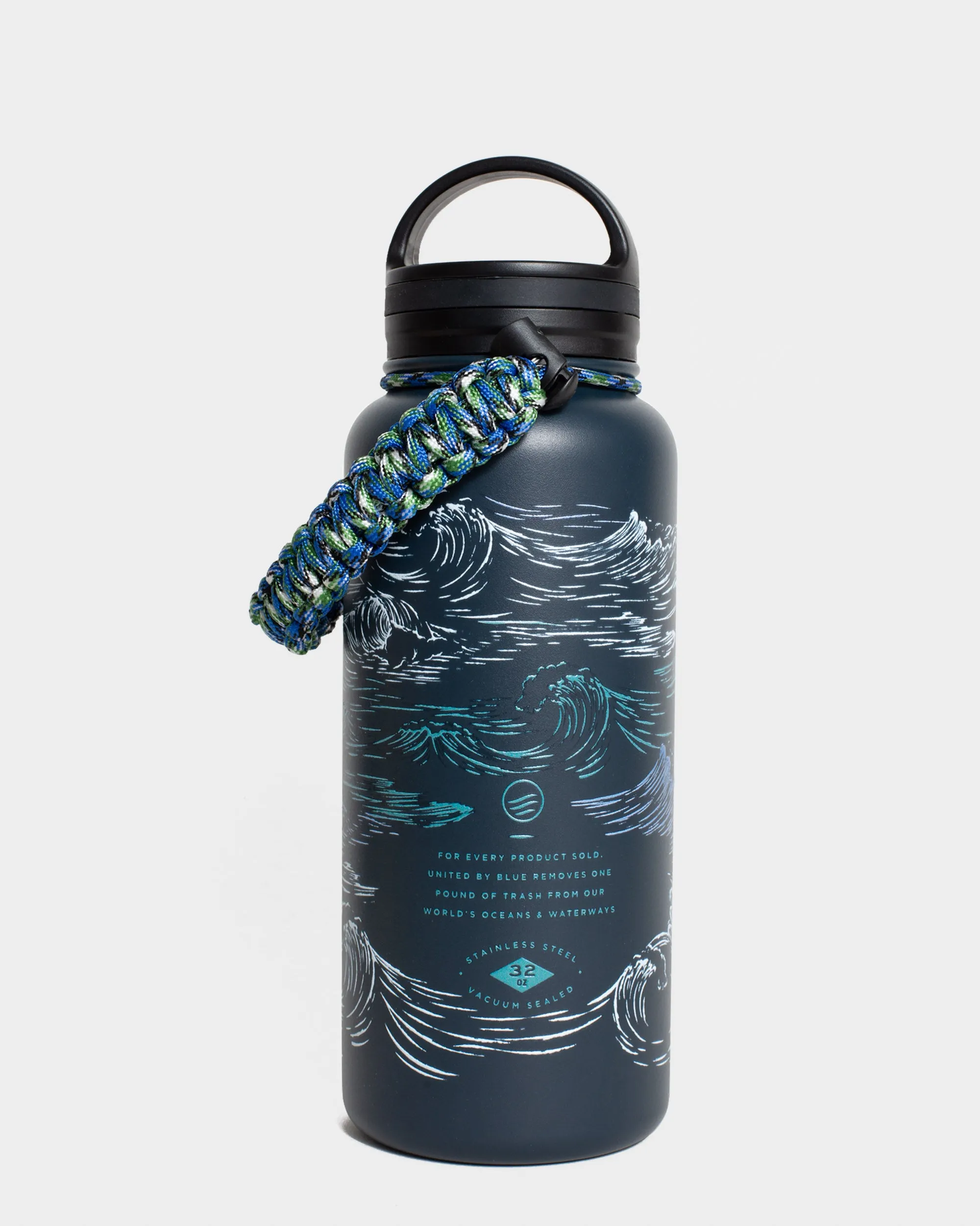 Waves 32 oz. Insulated Steel Water Bottle